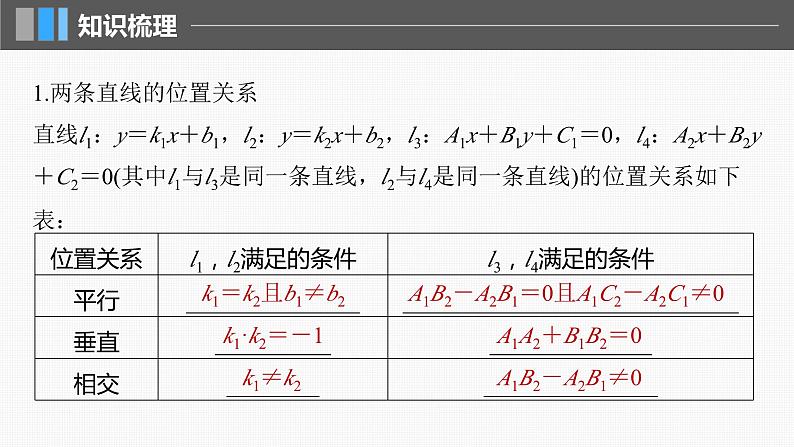 新高考数学一轮复习讲练测课件第8章§8.2两条直线的位置关系 (含解析)第5页