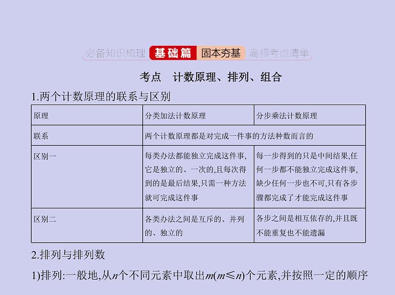 新高考数学二轮复习课件专题十10.1 计数原理、排列与组合（含解析）02