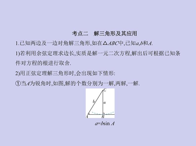 新高考数学二轮复习课件专题五 5.4 解三角形（含解析）第3页