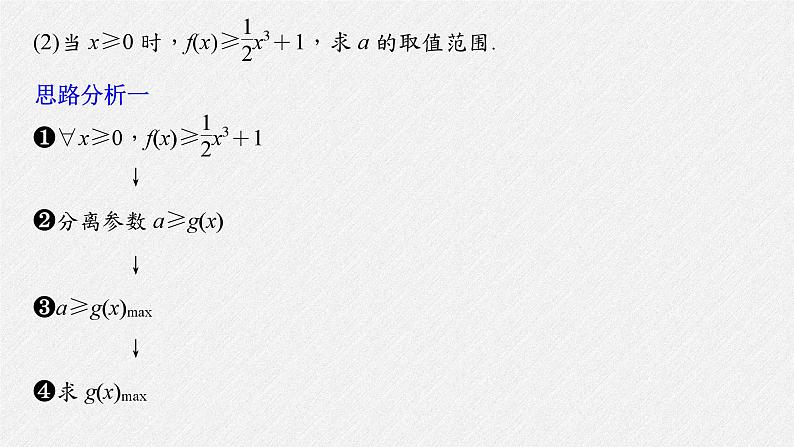 新高考数学二轮复习考点突破课件 第1部分 专题突破 专题1　第5讲　母题突破2　恒成立问题与有解问题（含解析）04