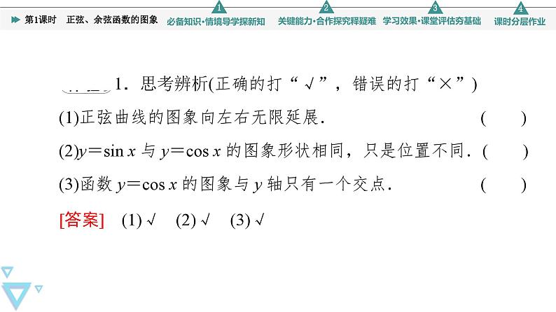 新教材数学苏教版必修第一册第7章 7.3 7.3.2 第1课时　正弦、余弦函数的图象 课件07