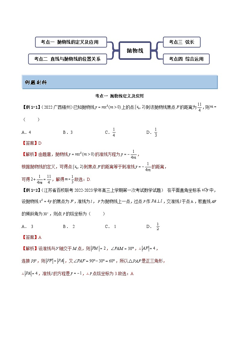 新高考数学一轮复习提升训练9.4 抛物线（精讲）（含解析）第2页