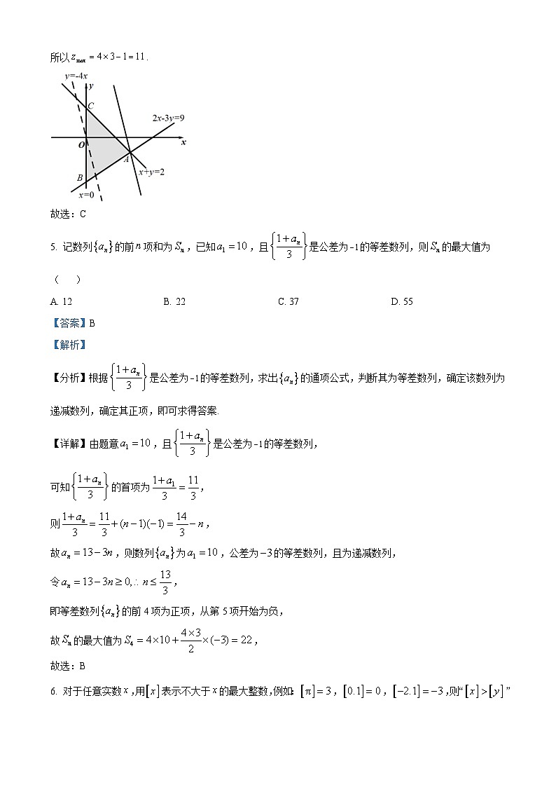 精品解析：陕西省商洛市部分学校2023-2024学年高三上学期10月阶段性测试(一)理科数学试题（解析版）第3页