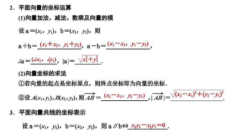 新高考数学一轮复习讲练课件5.2 平面向量基本定理及坐标表示（含解析）03