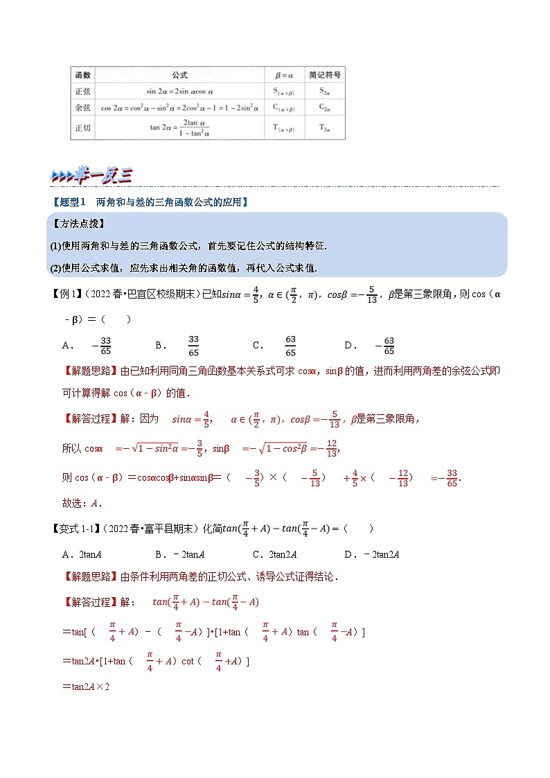 新高考数学一轮复习精选讲练专题4.5 三角恒等变换（含解析）03