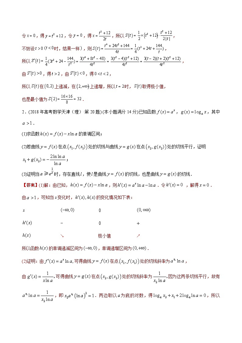 专题22  导数解答题（理科）（解析版）第2页