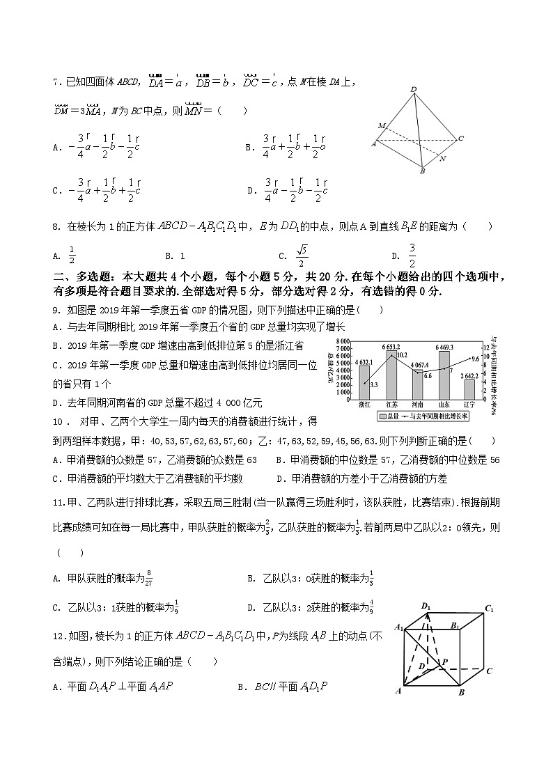 四川省绵阳南山中学实验学校2023-2024学年高二上学期9月月考数学试题第2页