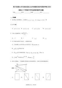 四川省眉山市东坡区眉山北外附属东坡外国语学校2023届高三下学期开学考试理科数学试题