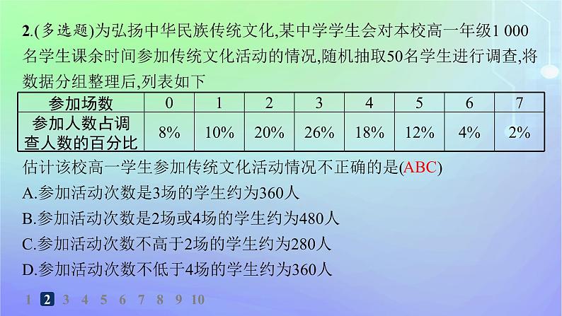 新教材2023_2024学年高中数学第6章统计3用样本估计总体分布3.1从频数到频率3.2频率分布直方图分层作业课件北师大版必修第一册03