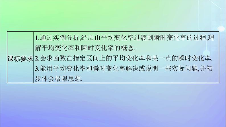 新教材2023_2024学年高中数学第二章导数及其应用1平均变化率与瞬时变化率1.1平均变化率1.2瞬时变化率课件北师大版选择性必修第二册03