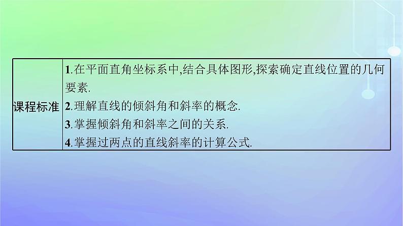新教材2023_2024学年高中数学第一章直线与圆1直线与直线的方程1.1一次函数的图象与直线的方程1.2直线的倾斜角斜率及其关系课件北师大版选择性必修第一册第3页