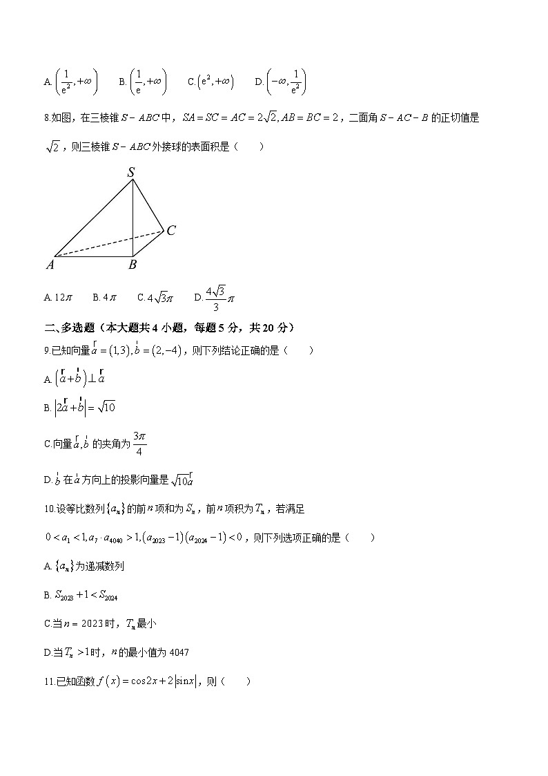 2024衡阳八中高三上学期10月第二次月考数学试题含答案第2页