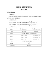 新高考数学一轮复习题型归纳讲义专题13解析几何 13.3椭圆（含解析）
