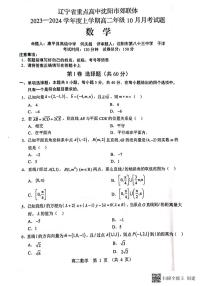 辽宁省重点高中沈阳市郊联体2023-2024学年高二上学期10月月考数学试题