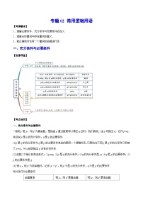 新高考数学一轮复习知识点总结与题型精练专题02 常用逻辑用语（含解析）
