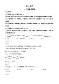 安徽省徽师联盟2023-2024学年高三数学上学期10月质量检测试题（Word版附解析）