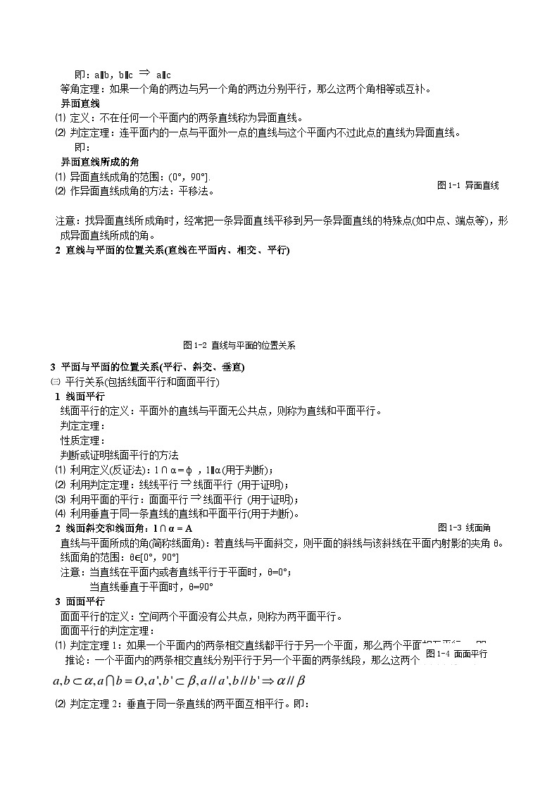 【期中知识点归纳】沪教版2020 2023-2024学年高二数学 必修3 第10章 空间直线与平面（知识归纳+题型突破）（解析版）第2页