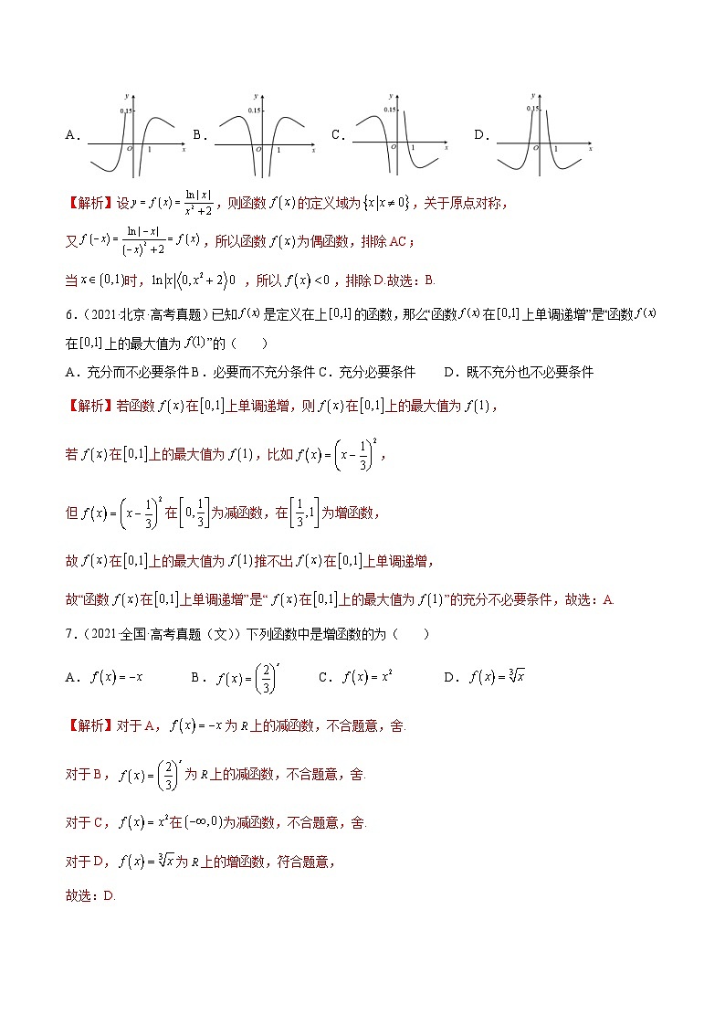 新高考数学二轮复习函数培优专题22 函数及其性质（含解析）第3页