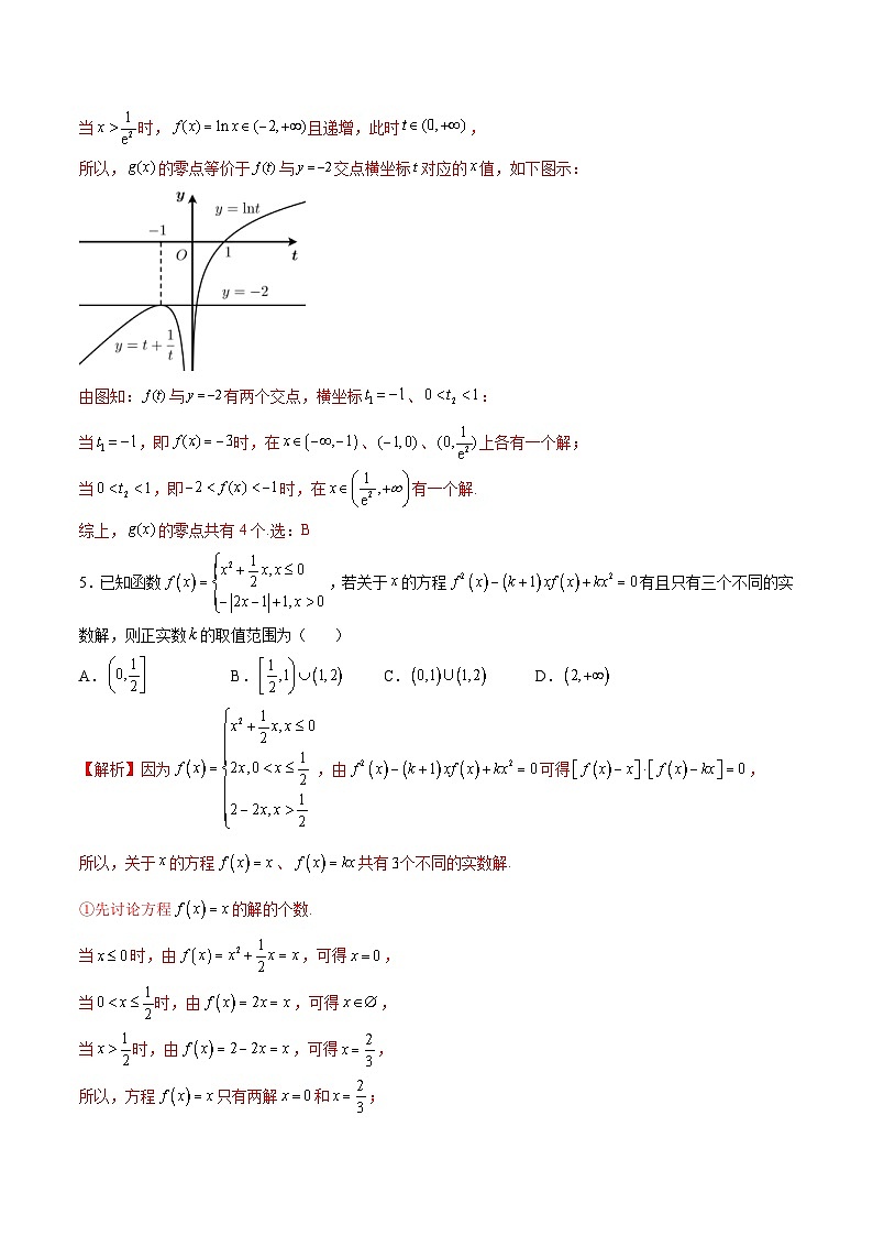 新高考数学二轮复习函数培优专题20 函数嵌套问题（含解析）第3页