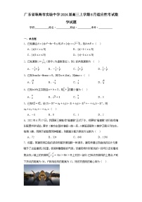 广东省珠海市实验中学2024届高三上学期8月适应性考试数学试题