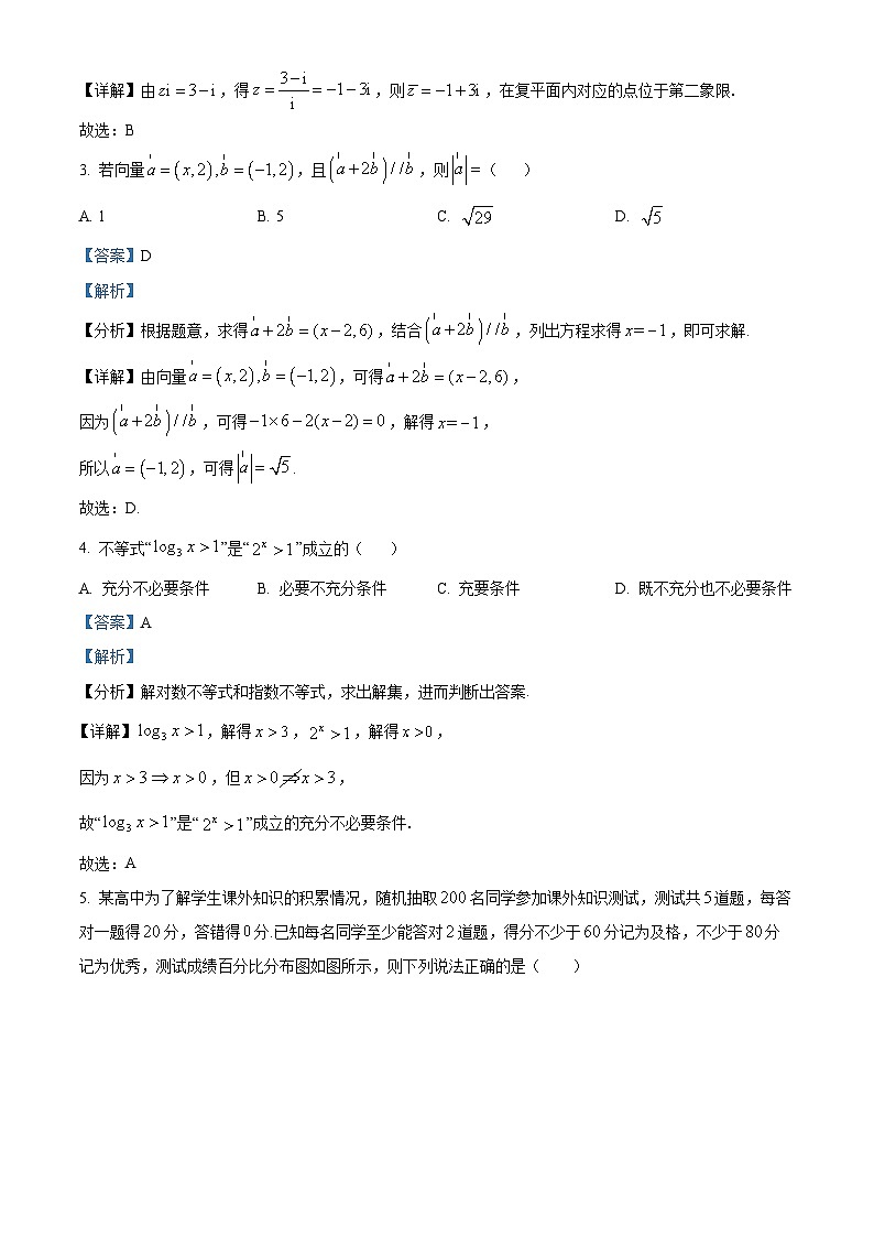 四川省绵阳南山中学2023届高三数学（文）仿真试题（Word版附解析）02