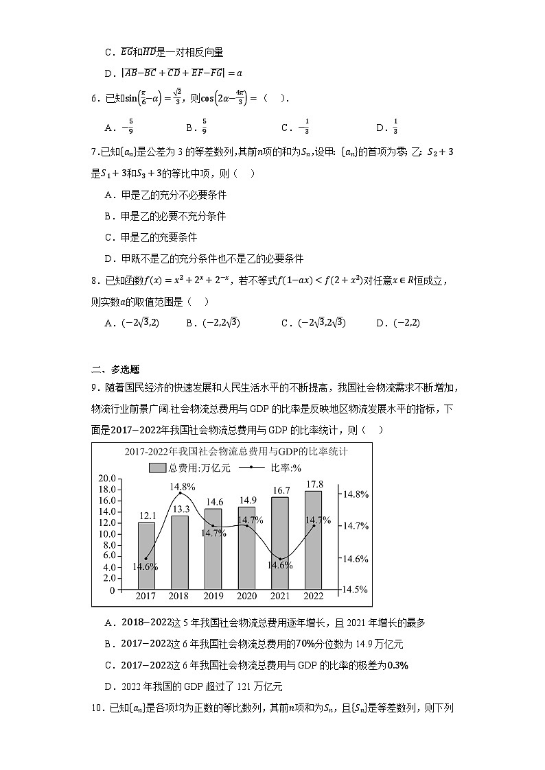 湖南师范大学附属中学2024届高三上学期摸底考试数学试题第2页