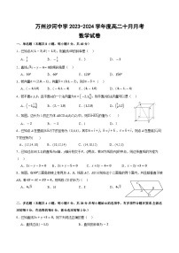 重庆市万州沙河中学2023-2024学年高二上学期10月月考数学试题