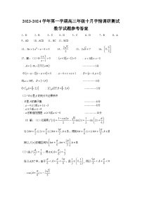 江苏省扬州市高邮市2023-2024学年高三上学期10月学情调研测试数学试卷