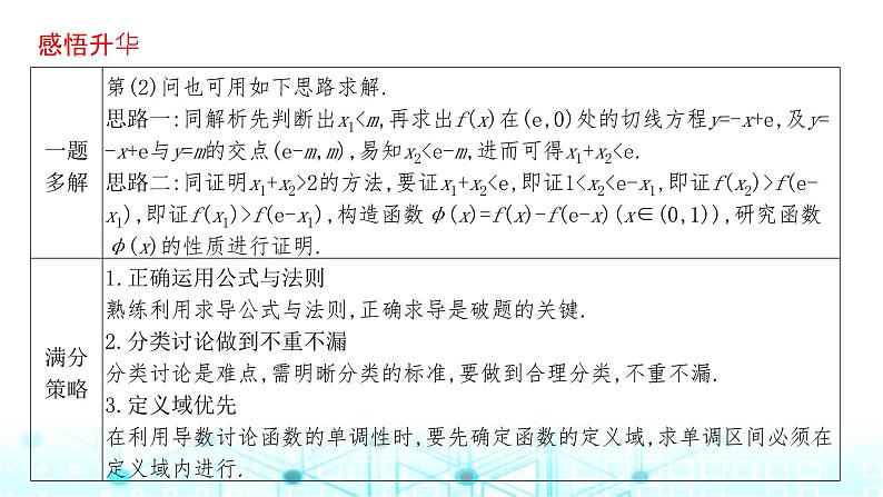 2024届人教A版高考数学一轮复习高考中函数与导数解答题的提分策略课件第8页