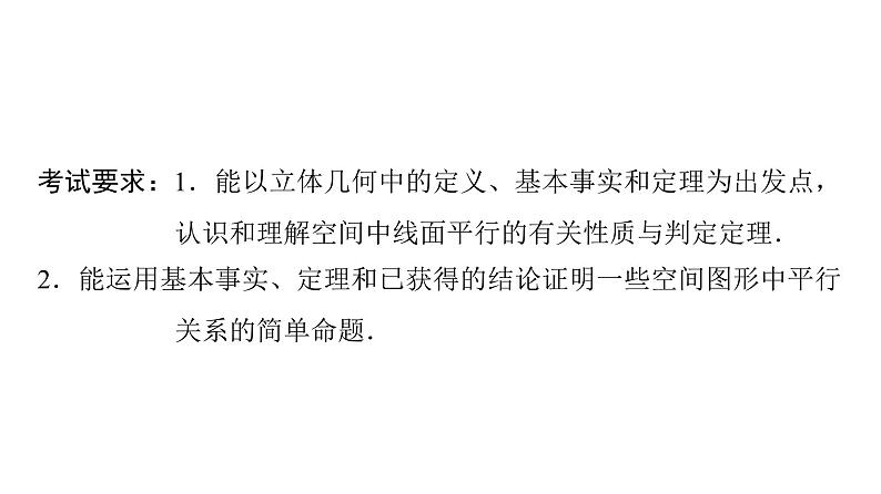 2024届人教A版高考数学一轮复习第6章立体几何第3节直线平面平行的判定与性质课件02