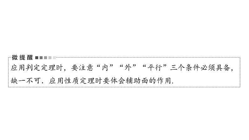 2024届人教A版高考数学一轮复习第6章立体几何第3节直线平面平行的判定与性质课件06