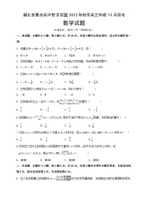 湖北省重点高中智学联盟2023-2024学年高三数学上学期10月联考试题（Word版附答案）