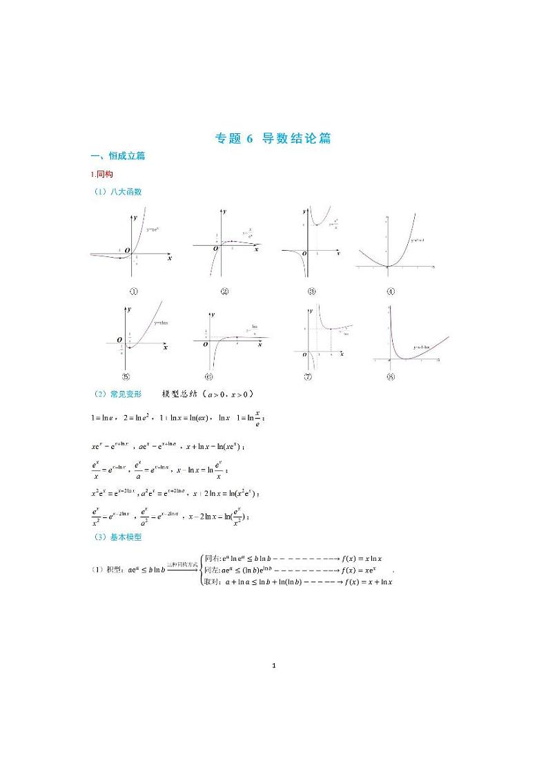 4-6 导数结论纯图版第1页