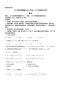 辽宁省名校联盟2023-2024学年高一数学上学期10月联合考试试题（Word版附答案）