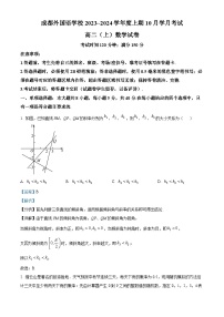 2024成都外国语学校高二上学期10月月考数学试题含解析