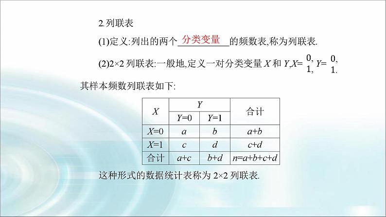 人教A版高中数学选择性必修第三册第八章8-3-1分类变量与列联表课件04