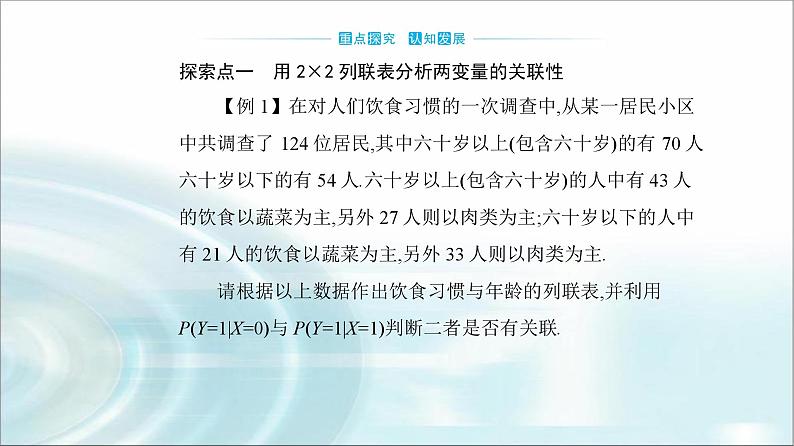 人教A版高中数学选择性必修第三册第八章8-3-1分类变量与列联表课件08