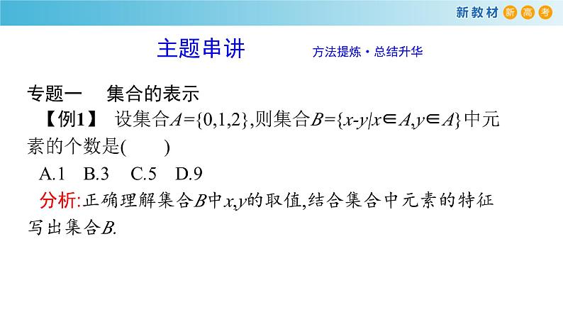 数学高中必修第一册第一章《集合与常用逻辑用语》章末总结ppt课件-统编人教A版03