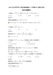 2023-2024学年辽宁省名校联盟高三上学期10月联合考试数学试卷及参考答案