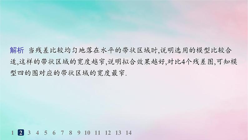 新教材2023_2024学年高中数学第8章成对数据的统计分析8.2一元线性回归模型及其应用8.2.1一元线性回归模型8.2.2一元线性回归模型参数的最玄乘估计分层作业课件新人教A版选择性必修第三册04