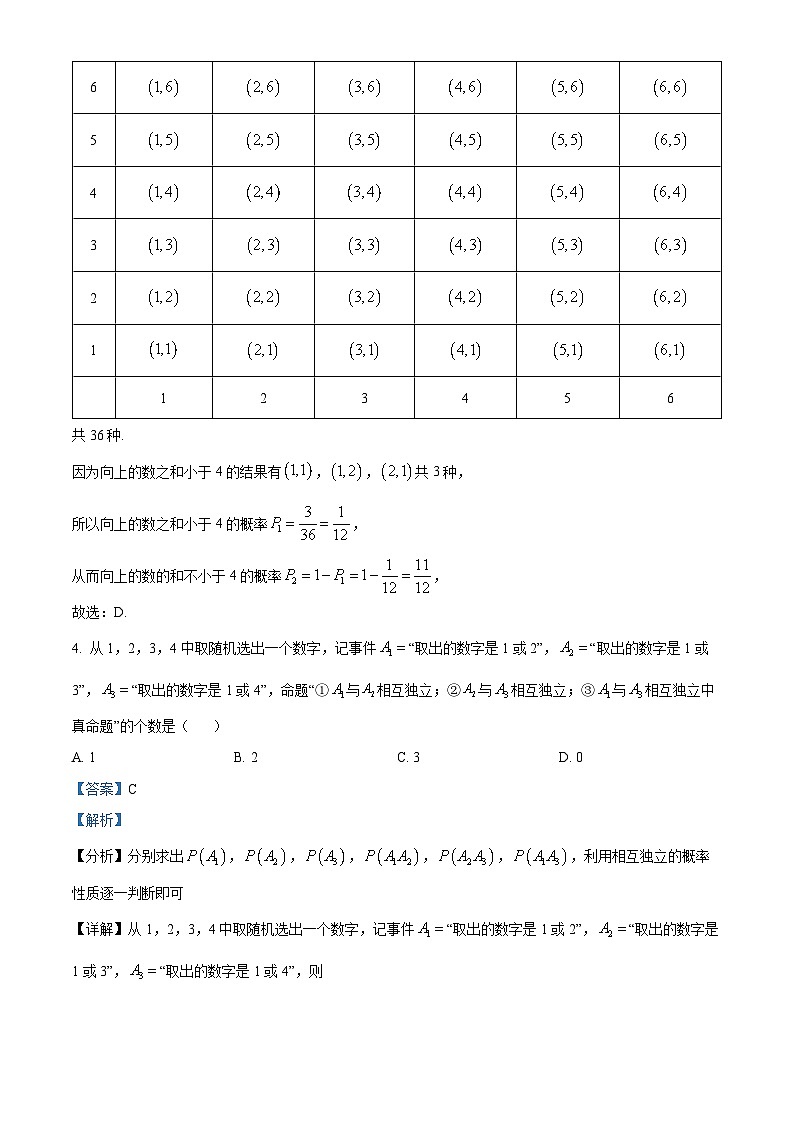 浙江省宁波市余姚中学2023-2024学年高二数学上学期第一次质量检测试题（Word版附解析）02