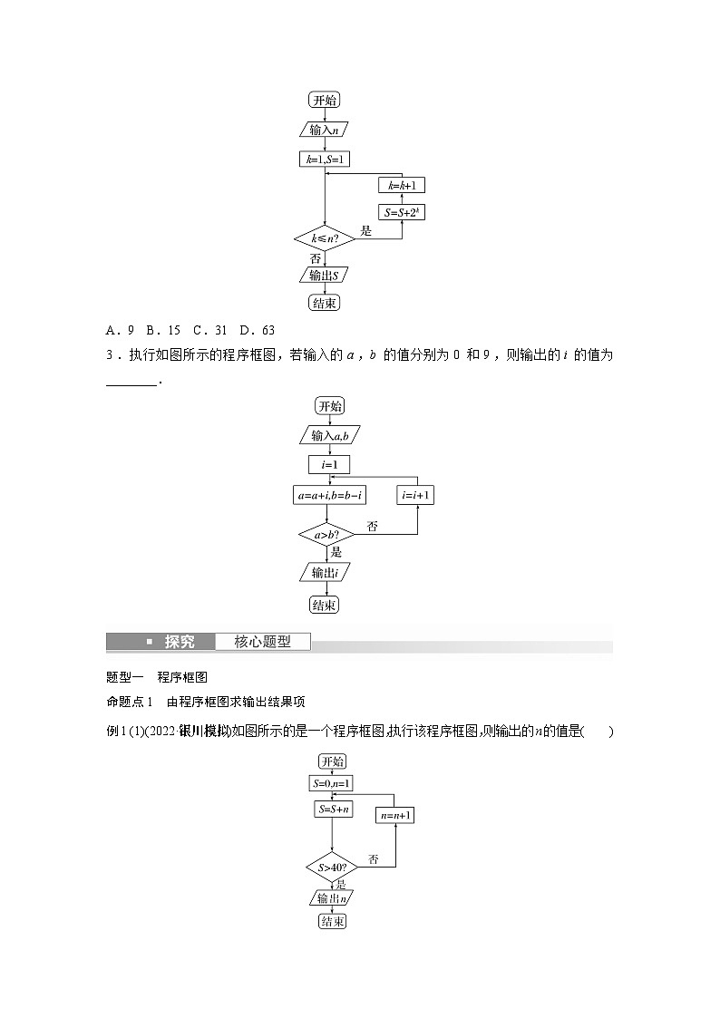 2024年数学高考大一轮复习第十章 §10.1　算法与程序框图（附答单独案解析）第3页