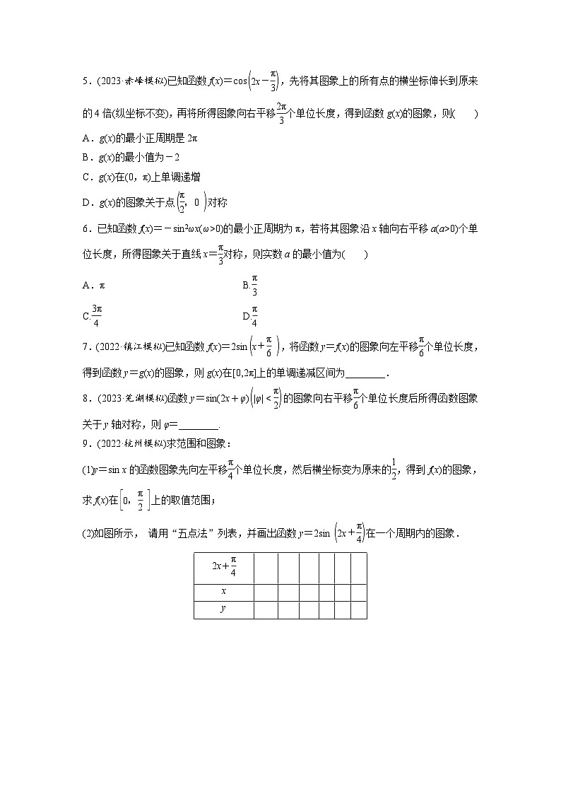 2024年数学高考大一轮复习第四章 §4.6　函数y＝Asin(ωx＋φ)的图象与性质（附答单独案解析） 试卷02