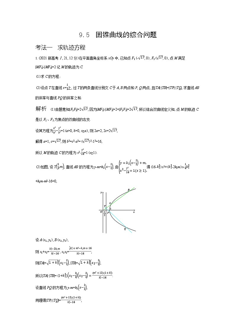 1_9.5　圆锥曲线的综合问题（十年高考）第1页
