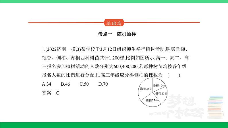 1_11.4　抽样方法与总体分布的估计（分层集训）第1页