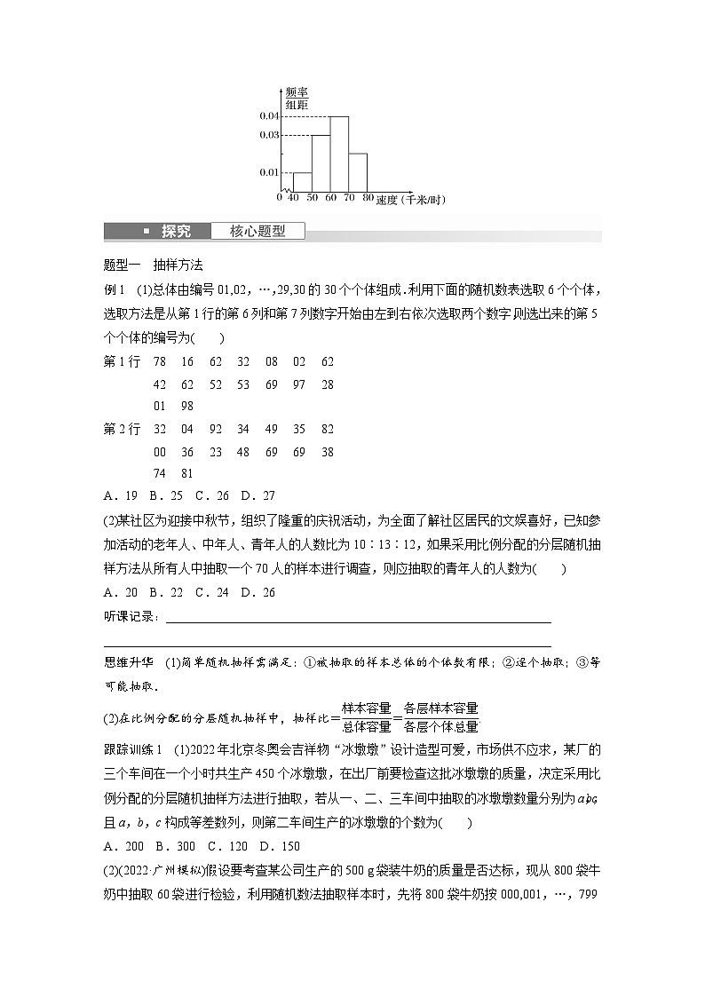 2024年高考数学第一轮复习专题训练第九章　§9.1　随机抽样、统计图表03