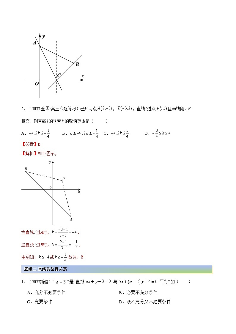 备战高考2024年数学第一轮专题复习9.1 直线方程与圆的方程（精练）（提升版）（解析版）第3页