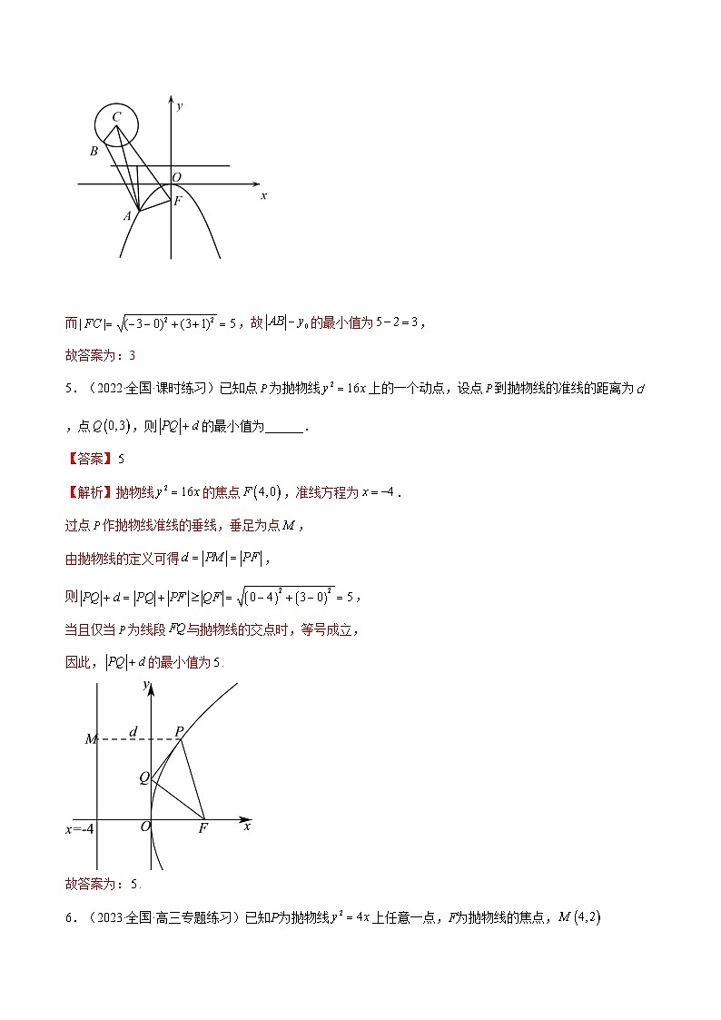 备战高考2024年数学第一轮专题复习9.4 抛物线（精练）（提升版）（解析版）第3页