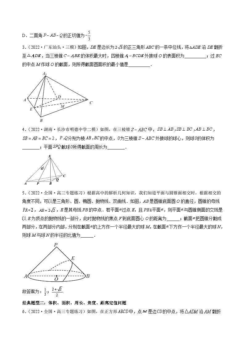 2024年高考数学第一轮复习四十三讲32 立体几何压轴小题（八大经典题型）（原卷附答案）第2页