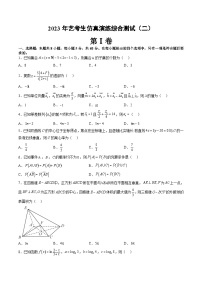 2024年高考数学第一轮复习艺术生仿真演练综合测试（二）（原卷版）